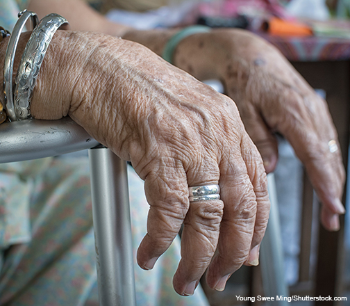 elderly woman's hands